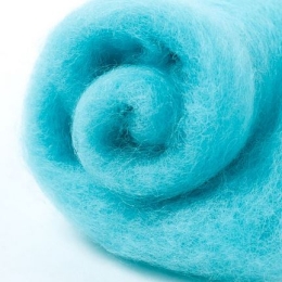 Wełna merynos w błamie do filcowania Jasny SZMARAGD