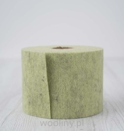 Filcowa wstążka wełniana 2mm ZIELONE JABŁKO 10x150cm