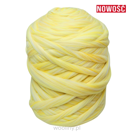 Wełna czesankowa do wyplatania koców 4,5kg MELANŻ ŻÓŁTY #135