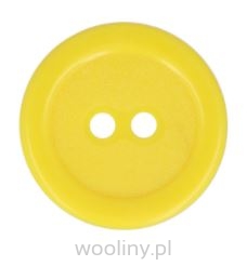 Guziki dwudziurkowe plastykowe 20 mm KANARKOWY