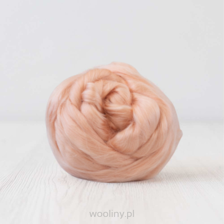 Czesanka wiskozy do filcowana CIELISTY