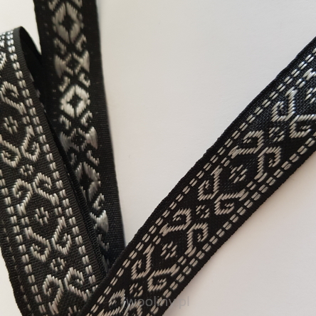 Tasiemka taśma aztecki etno boho folk żakardowa 20mm