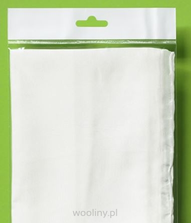 Biały szal jedwabny szyfon 230x52cm Pongee 5 do filcowania i malowania