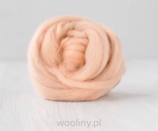 Wełna czesankowa CIELISTY merynos australijski 21-22mic