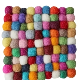 Podkładka wełniana pod kubek i filiżankę 10 cm