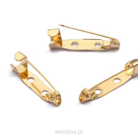 Baza do broszek w kolorze złotym 20x5 mm