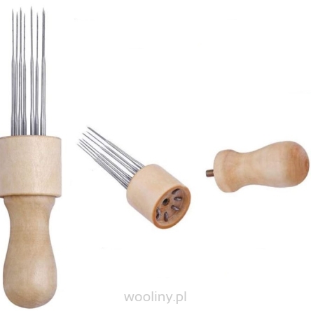 Uchwyt obsadka drewniana 8 igłowa do filcowania na sucho