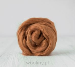 Czesanka bawełniana CINNAMON do filcowania