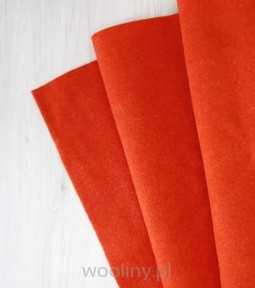 Filc wełniany 70% dekoracyjny 2mm POMARAŃCZOWY