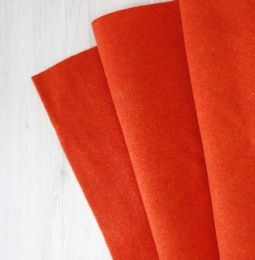 Filc wełniany 70% dekoracyjny 2mm POMARAŃCZOWY