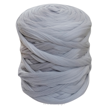 Wełna czesankowa 22-24mic JASNA SZARA 4,5kg HURT