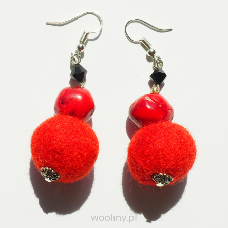 Kolczyki czerwone Romantyczna CZERWIEŃ