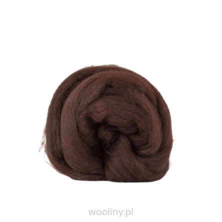 Wełna czesankowa 19mic CZEKOLADOWY merynos australijski 