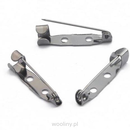 Baza do broszek agrafka 35x5,5 mm, gumblack