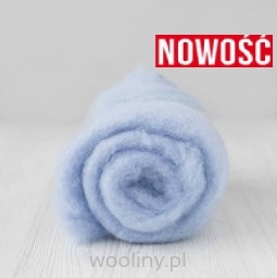 Wełna merynos w błamie do filcowania JASNY BŁĘKIT