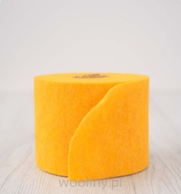 Filcowa wstążka wełniana 2mm ŻÓŁTY 10x150cm