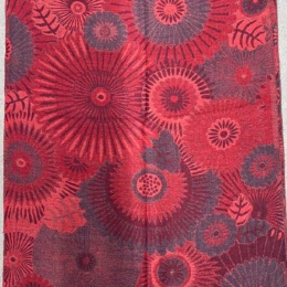 Damski szal ciepły z wełny merynosów Burgund wełniany