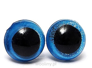 Bezpieczne oczy oczka zaciskowe Niebieskie 12mm maskotek Amigurumi