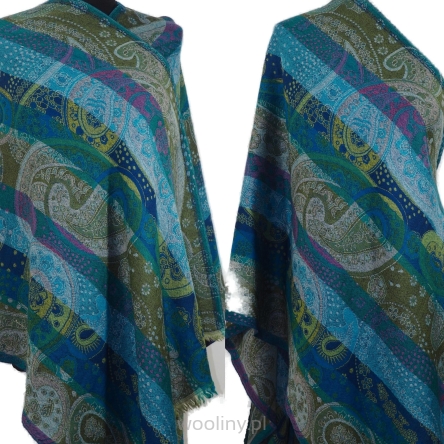Damski  szal wełniany wielokolorowy Praisley