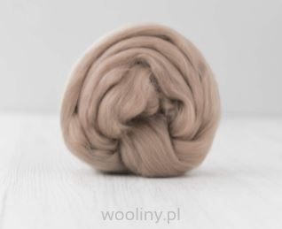 Wełna czesankowa merynos australijski 21-22mic Ciemny beż 