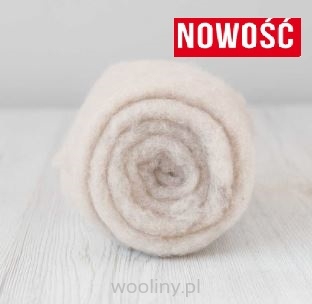 Wełna merynos w błamie do filcowania BEŻ