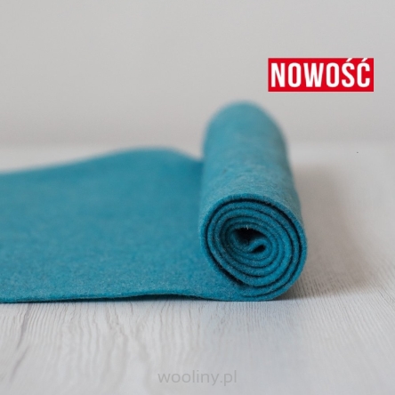 Filc wełniany 3mm TURKUSOWY 30x30cm dekoracyjny