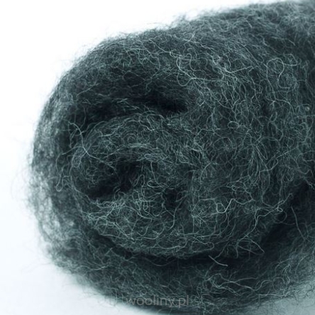 Wełna w błamie do filcowania MELANŻ CZARNY