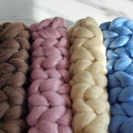 Kocyk czesankowy do sesji noworodkowej BRUDNY RÓŻ