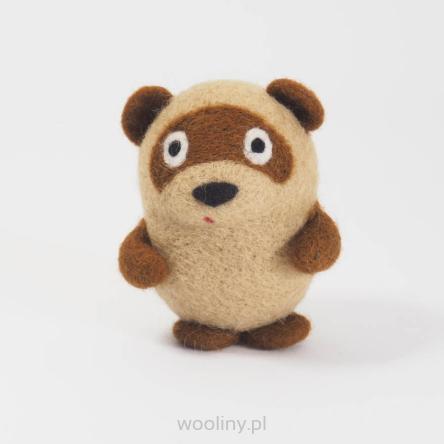 Miś brunatny filcowy maskotka dla dzieci i dorosłych