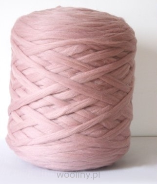 Wełna czesankowa Mini polska BRUDNY RÓŻ 3kg HURT