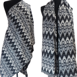 Damski męski szal z wełny merynosów