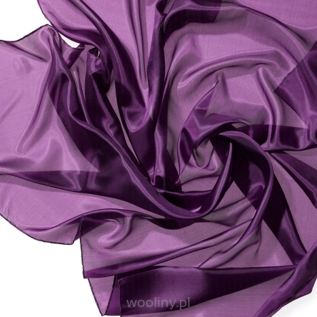 Chusta jedwabna 90x90cm Pongee 5 FIOLETOWY