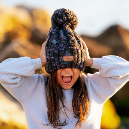 Ciepła czapka męska damska zimowa ALPAKA Szara melanż