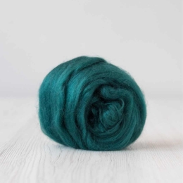 Jedwabna czesanka Tussah CIEMNY ZIELONY 