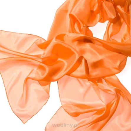 Szal jedwabny szyfon POMARAŃCZ 180x45cm do nuno filcowania Pongee 5 