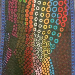 Damski szal ciepły z wełny merynosów Kolorowe kuleczki