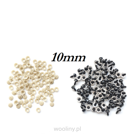 Przezroczyste bezpieczne oczy zabawek 10mm 10par plastykowych