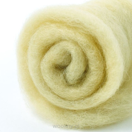 Wełna w błamie do filcowania BRUDNY ŻÓŁTY