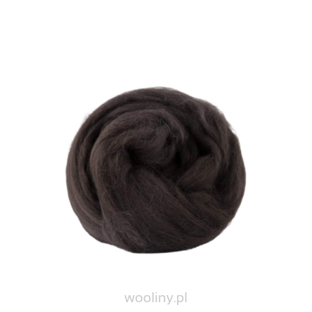 Wełna czesankowa 19mic KAWOWY merynos australijski 
