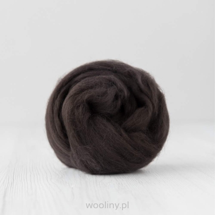 Wełna czesankowa 19mic KAWOWY merynos australijski 