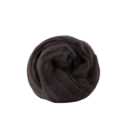 Wełna czesankowa 19mic KAWOWY merynos australijski 