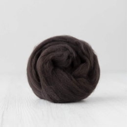 Wełna czesankowa 19mic KAWOWY merynos australijski 