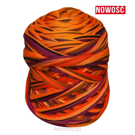 Wełna czesankowa 4,5kg HALLOWEEN #115 HURT wałek