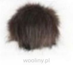Pompon futrzany do czapki eko futro lis BRĄŻOWY #6